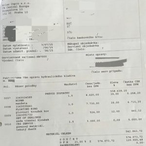 foto 6t mlot 210mm 180bar PO REPASI AtlasCopco/Epiroc HB7000